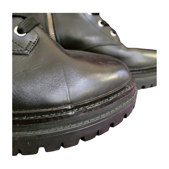 Michael Michael Kors Parker 40mm leather ankle boots combat laceup black sz 9 m - Picture 5 of 10